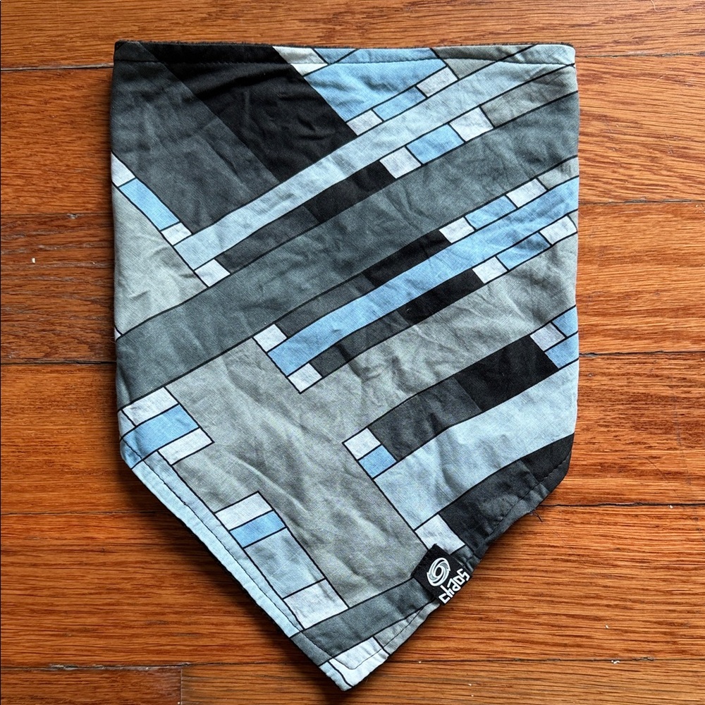 Chaos Snowboarding bandanna black, blue and gray